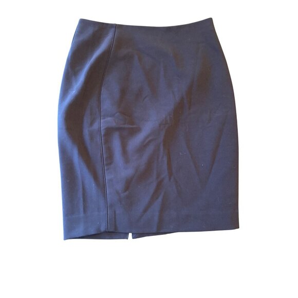 Womens Navy Blue Pencil Skirt With Back Zipper Closure Petite Size 6 LTD Brand - Picture 1 of 5